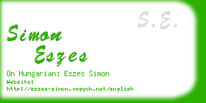 simon eszes business card